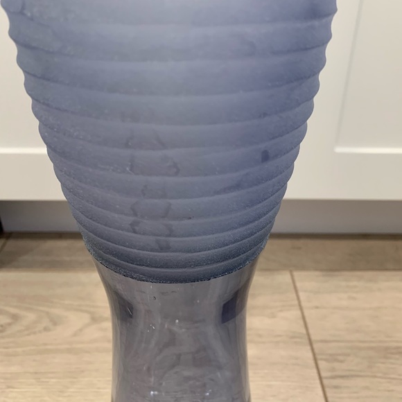 13 7/8” T Blue Vase Made in Poland.  4 1/4” Opening Rim to Rim.  No chips/cracks - Picture 12 of 13